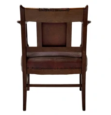 Jac. van den Bosch Arts & Crafts Club Chair for 't Binnenhuis Amsterdam, 1900s